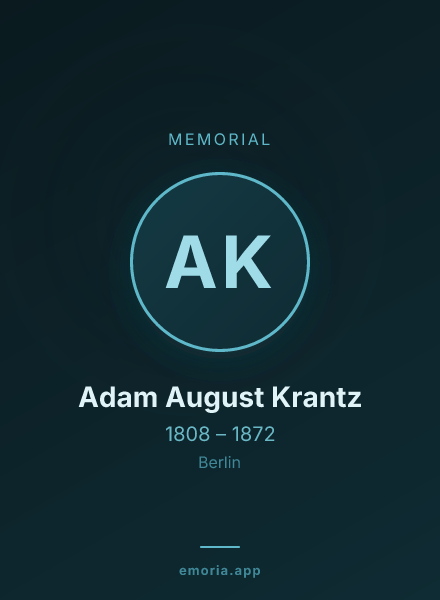 Memorial portrait of Adam August Krantz