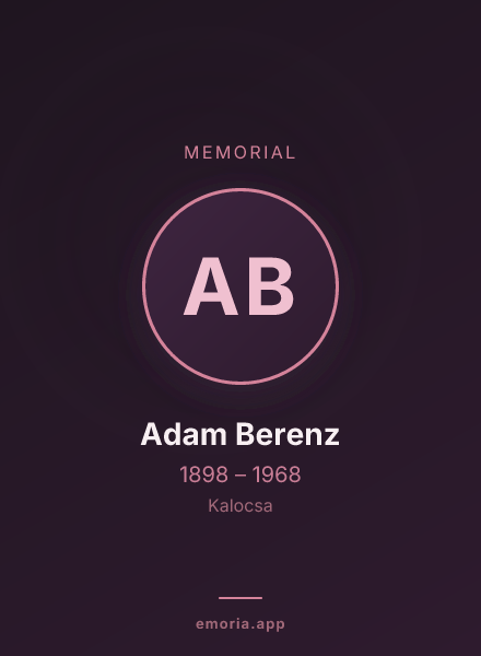 Memorial portrait of Adam Berenz