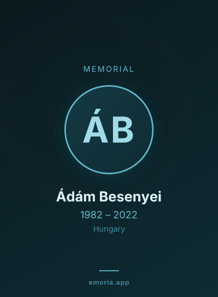 Memorial portrait of Ádám Besenyei