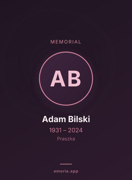 Memorial portrait of Adam Bilski