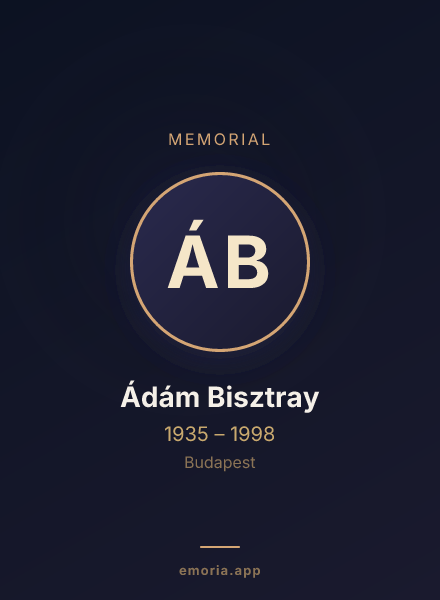 Memorial portrait of Ádám Bisztray