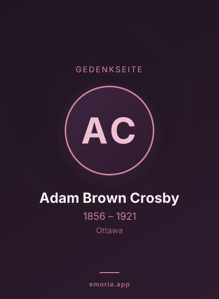 Gedenkportrait von Adam Brown Crosby