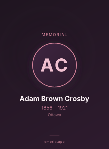 Memorial portrait of Adam Brown Crosby