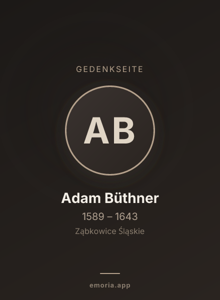 Gedenkportrait von Adam Büthner