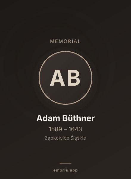 Memorial portrait of Adam Büthner