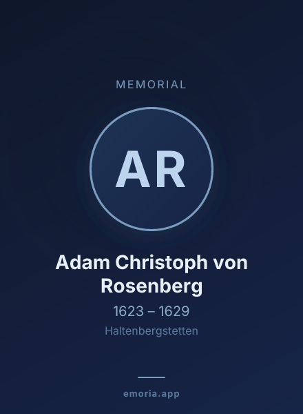 Memorial portrait of Adam Christoph von Rosenberg