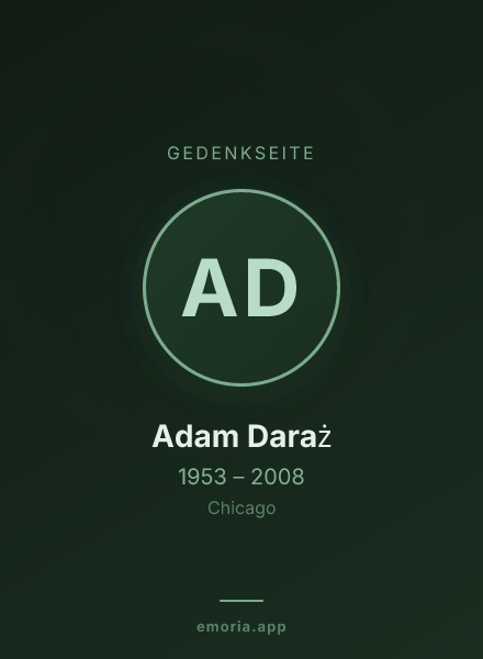 Gedenkportrait von Adam Daraż