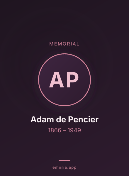 Memorial portrait of Adam de Pencier