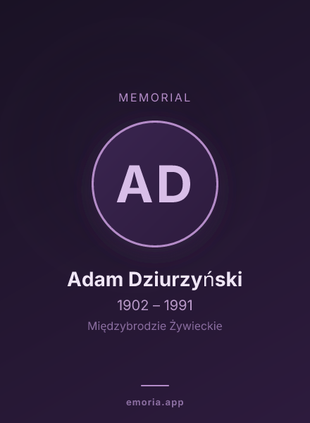 Memorial portrait of Adam Dziurzyński