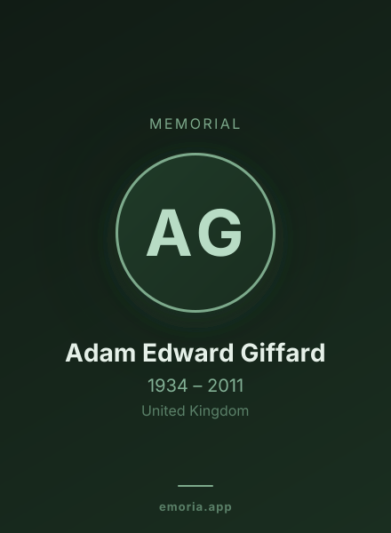 Memorial portrait of Adam Edward Giffard