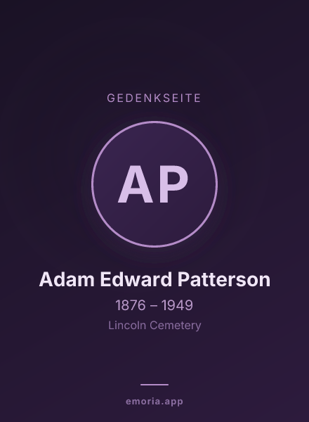 Gedenkportrait von Adam Edward Patterson
