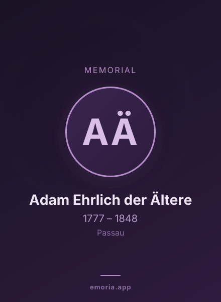 Memorial portrait of Adam Ehrlich der Ältere