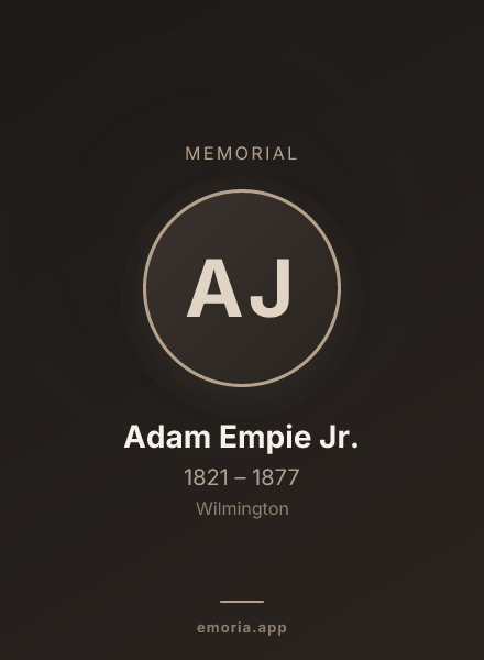 Memorial portrait of Adam Empie Jr.