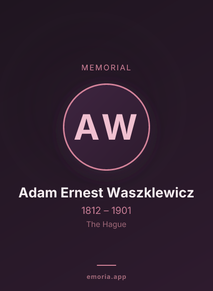 Memorial portrait of Adam Ernest Waszklewicz