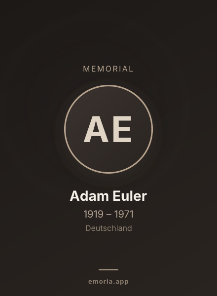 Memorial portrait of Adam Euler