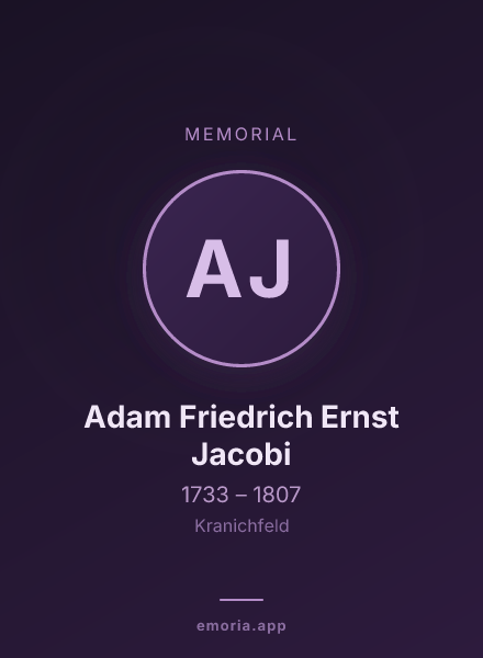 Memorial portrait of Adam Friedrich Ernst Jacobi