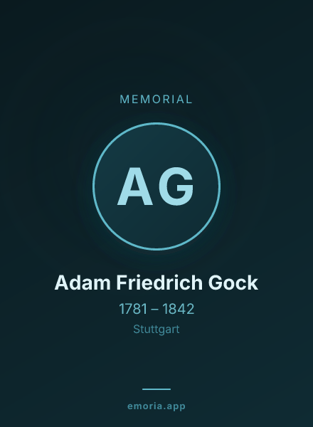 Memorial portrait of Adam Friedrich Gock