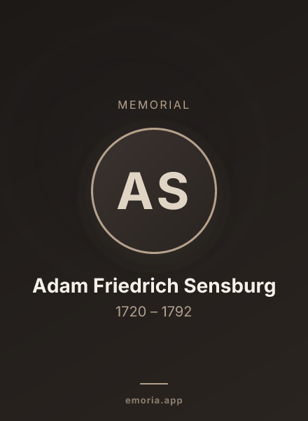 Memorial portrait of Adam Friedrich Sensburg