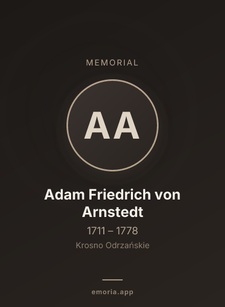 Memorial portrait of Adam Friedrich von Arnstedt