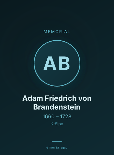 Memorial portrait of Adam Friedrich von Brandenstein