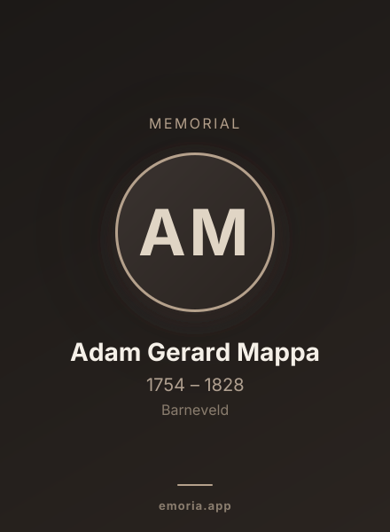 Memorial portrait of Adam Gerard Mappa