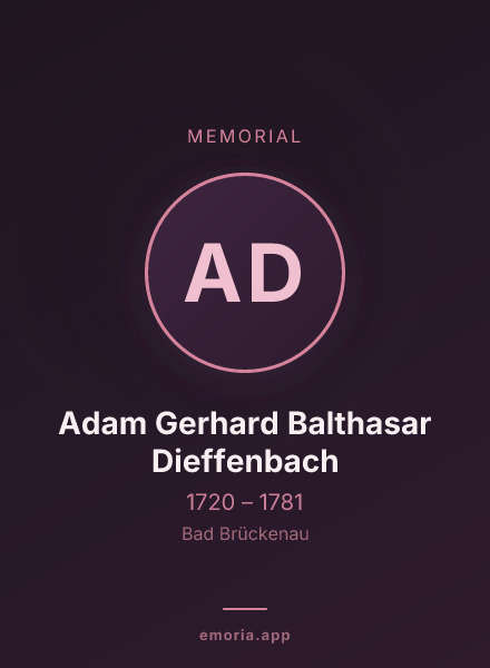 Memorial portrait of Adam Gerhard Balthasar Dieffenbach