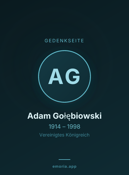 Gedenkportrait von Adam Gołębiowski