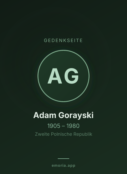 Gedenkportrait von Adam Gorayski