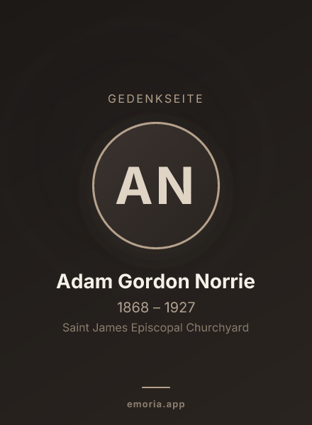 Gedenkportrait von Adam Gordon Norrie