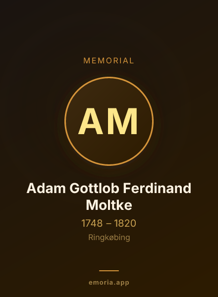 Memorial portrait of Adam Gottlob Ferdinand Moltke