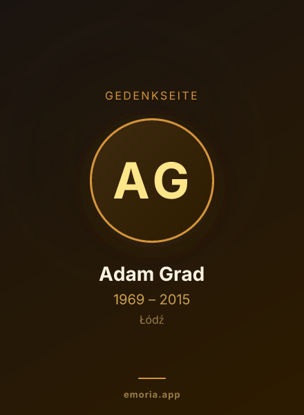 Gedenkportrait von Adam Grad