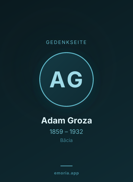 Gedenkportrait von Adam Groza