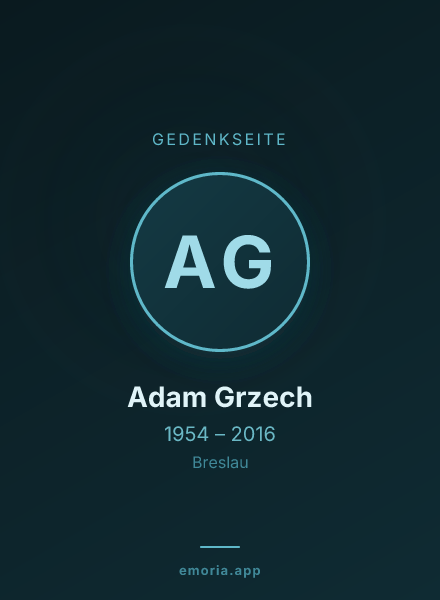 Gedenkportrait von Adam Grzech