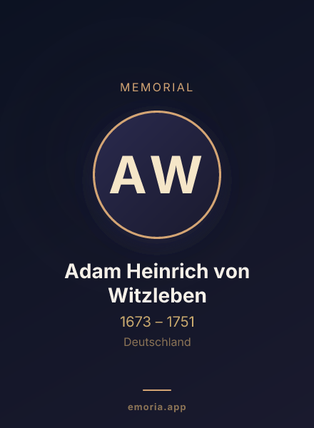 Memorial portrait of Adam Heinrich von Witzleben