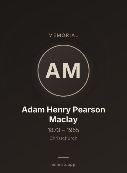Memorial portrait of Adam Henry Pearson Maclay