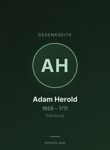 Gedenkportrait von Adam Herold