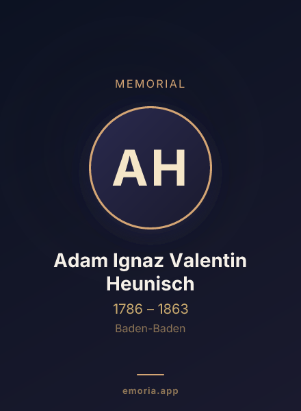 Memorial portrait of Adam Ignaz Valentin Heunisch
