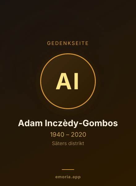 Gedenkportrait von Adam Inczèdy-Gombos