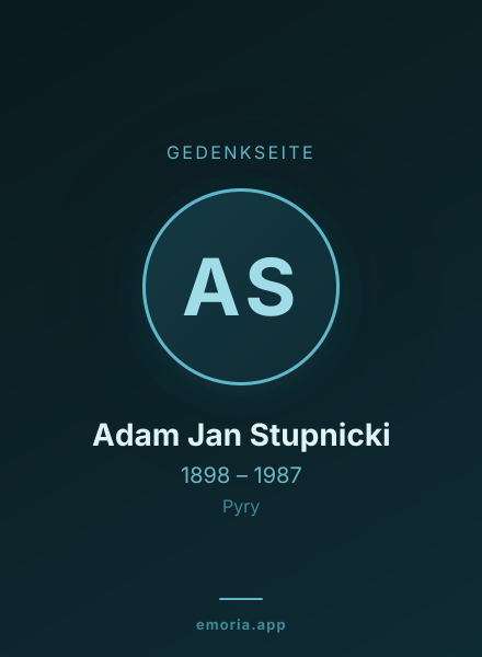 Gedenkportrait von Adam Jan Stupnicki