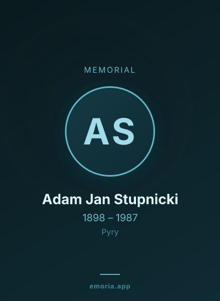 Memorial portrait of Adam Jan Stupnicki