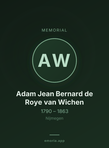Memorial portrait of Adam Jean Bernard de Roye van Wichen