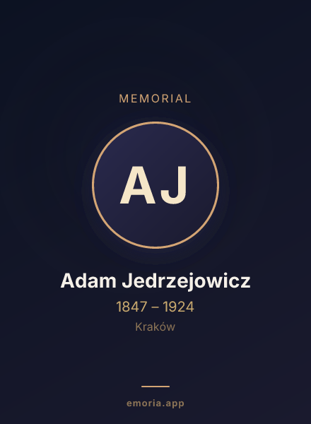 Memorial portrait of Adam Jedrzejowicz