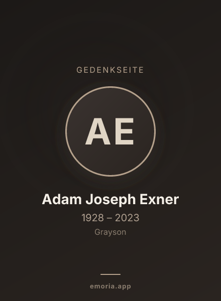 Gedenkportrait von Adam Joseph Exner