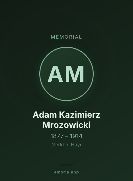 Memorial portrait of Adam Kazimierz Mrozowicki