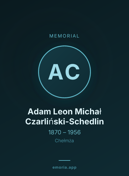 Memorial portrait of Adam Leon Michał Czarliński-Schedlin
