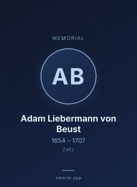 Memorial portrait of Adam Liebermann von Beust