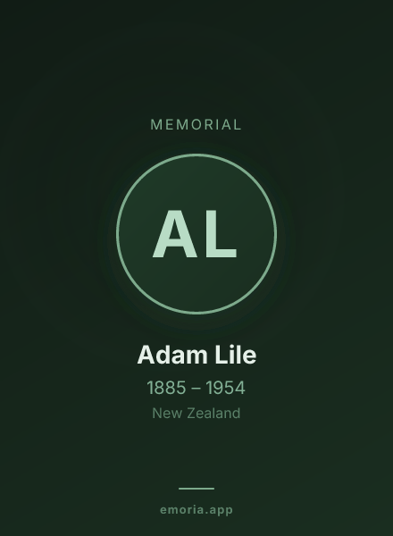 Memorial portrait of Adam Lile