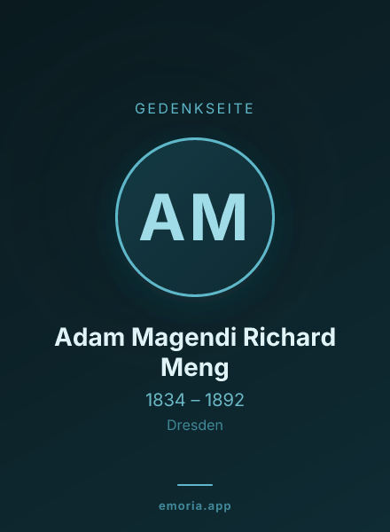 Gedenkportrait von Adam Magendi Richard Meng