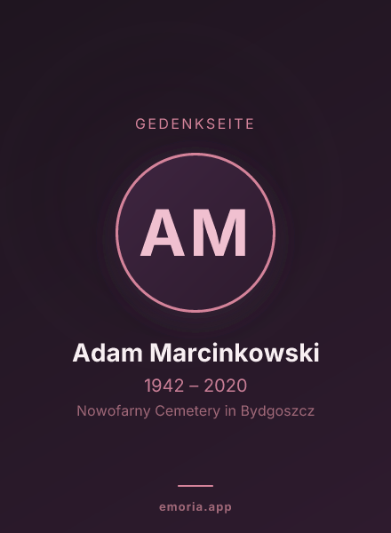 Gedenkportrait von Adam Marcinkowski