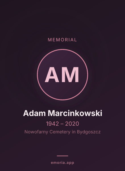 Memorial portrait of Adam Marcinkowski